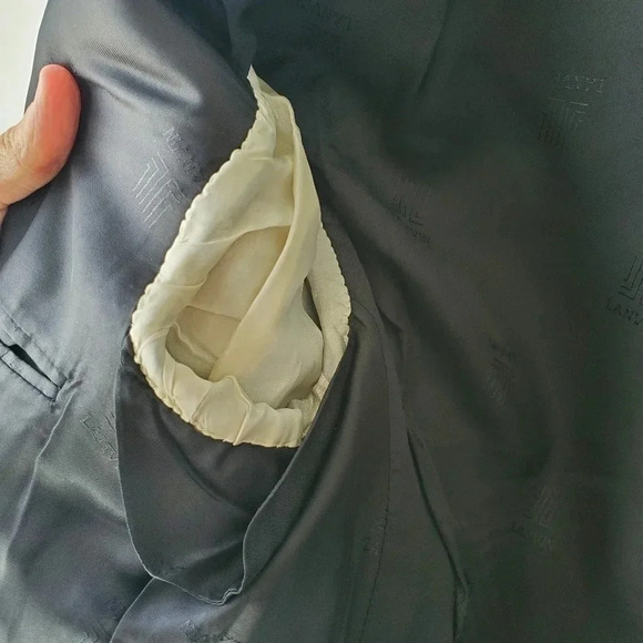 Vintage  Lanvin black blazer gold buttons - Picture 10 of 14